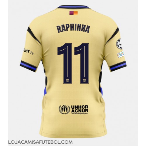 Camisa de Futebol Barcelona Raphinha Belloli #11 Equipamento Secundário 2025-26 Manga Curta